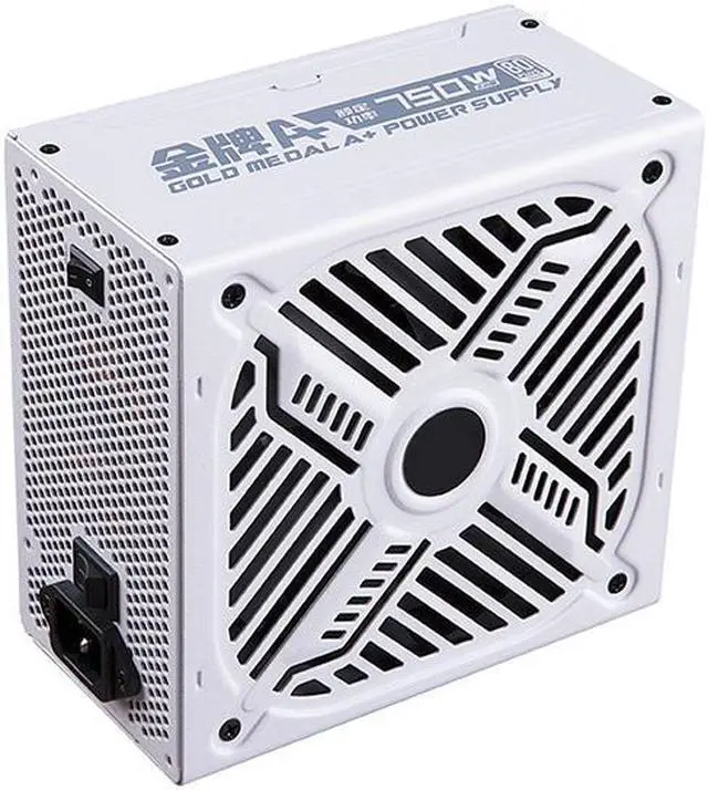 Alt view image 3 of 4 - Corn Gold Medal A+750W,750W Fully Modular Power Supply,80Plus Gold Medal Certification,Ultra -Quiet Fluid Dynamic Bearing Fan,Automatic Speed Control-White