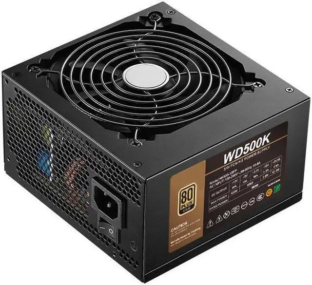 Alt view image 2 of 4 - Corn WD500K,500W Power Supply,80 Plus Gold Certified ,120mm Silent Hydraulic Fan , Automatic Speed Control-Black