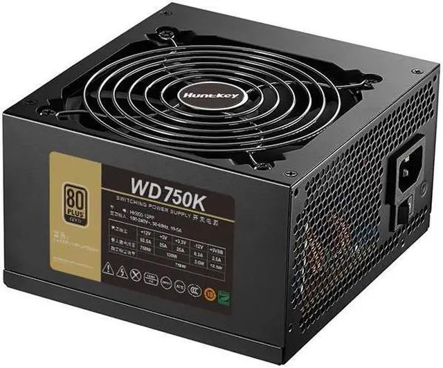 Alt view image 6 of 7 - Corn WD750K,750W Power Supply,80 Plus Gold Certified ,120mm Silent Hydraulic Fan , PCIE 5.0 Interface ,Automatic Speed Control-Black