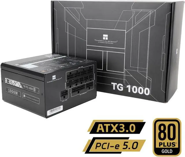 Main image of ATX3.0 PCI-E 5.0 1000W TG-1000-W GOLD Full MODULAR PSU, Power Supply for Thermalright 1000W