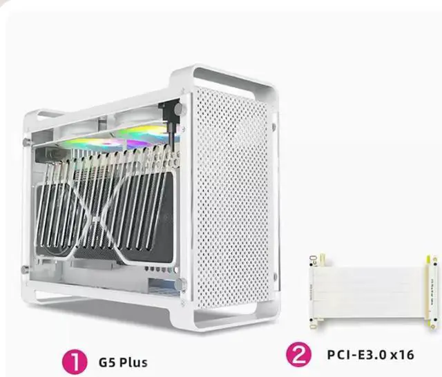 METALFISH G5 Plus Aluminum A4 ITX Gaming Case,Small Form