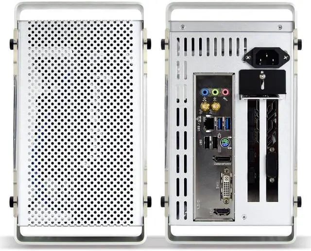 Alt view image 4 of 7 - METALFISH G5 Plus Aluminum A4 ITX Gaming Case,Small Form Factor Builds SFF Chassis,Support 300 mm GPU SFX PSU (White PCI-E3.0*16 Extension Cable Included)