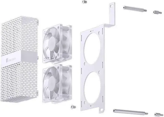 Alt view image 3 of 4 - NF-1 Memory Cooling, DDR5 Active Cooling,Compatible with ATX MB, Dual 50*50*20mm Addressable RGB Fan White ARGB