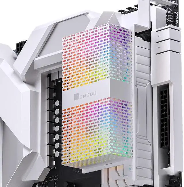 Alt view image 2 of 4 - NF-1 Memory Cooling, DDR5 Active Cooling,Compatible with ATX MB, Dual 50*50*20mm Addressable RGB Fan White ARGB