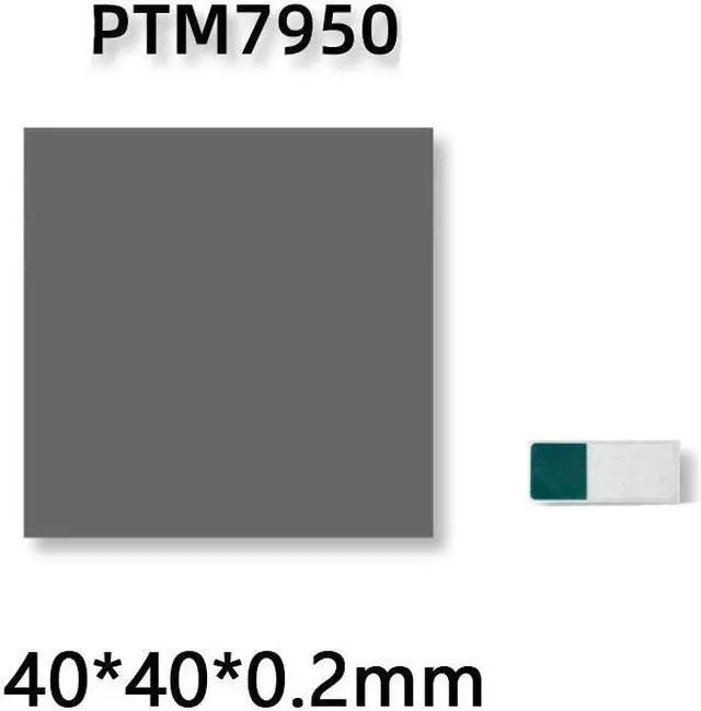 Alt view image 2 of 5 - PTM7950 40x40x0.2mm Phase Change GPU Thermal Pad, High Conductive Silicone Grease 8.5W/mK CPU Thermal Paste for PS5 Steam Deck CPU GPU SSD M.2 Laptop