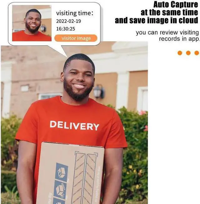 Alt view image 4 of 6 - Doorbell Camera Wireless,Intelligent Visual Doorbell Home Intercom HD Night Vision WiFi Rechargeable Security Door Doorbell,Two-Way Calls,Photo,Recording,APP Control,Voice Change Function Black