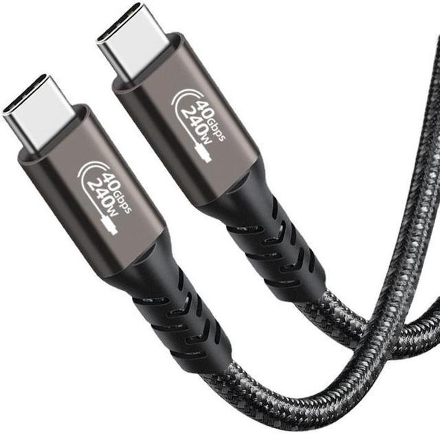 Usb 4 Cable, Right Angle Thunderbolt 4 Cable 40gbps Data Transfer