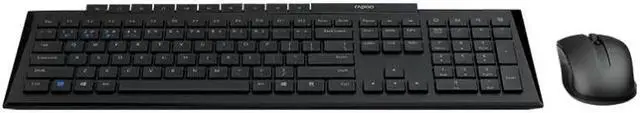 Alt view image 2 of 7 - CORN Wireless Keyboard and Mouse Combo, 5.0/3.0 Bluetooth, 2.4GHz Wireless Connection with USB Receiver for PC Desktop Computer Laptop Mac Tablet(Black)