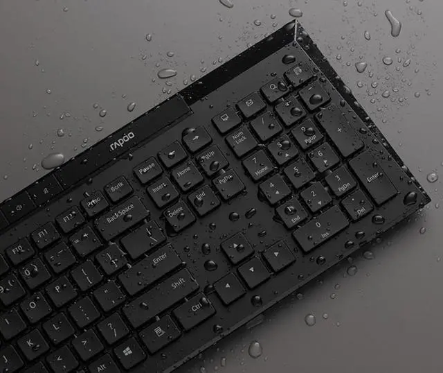 Alt view image 5 of 7 - CORN Wireless Keyboard and Mouse Combo, 5.0/3.0 Bluetooth, 2.4GHz Wireless Connection with USB Receiver for PC Desktop Computer Laptop Mac Tablet(Black)