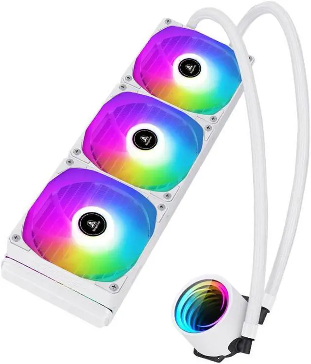 Alt view image 2 of 2 - Frozen 360 ARGB Liquid Cooling 1800RPM, 82.61CFM, 38.5dB(A), 1.92H2O Hydraulic Bearing AM4/AM5, LGA 115X/1200/17XX/20XX for Segotep White 360mm