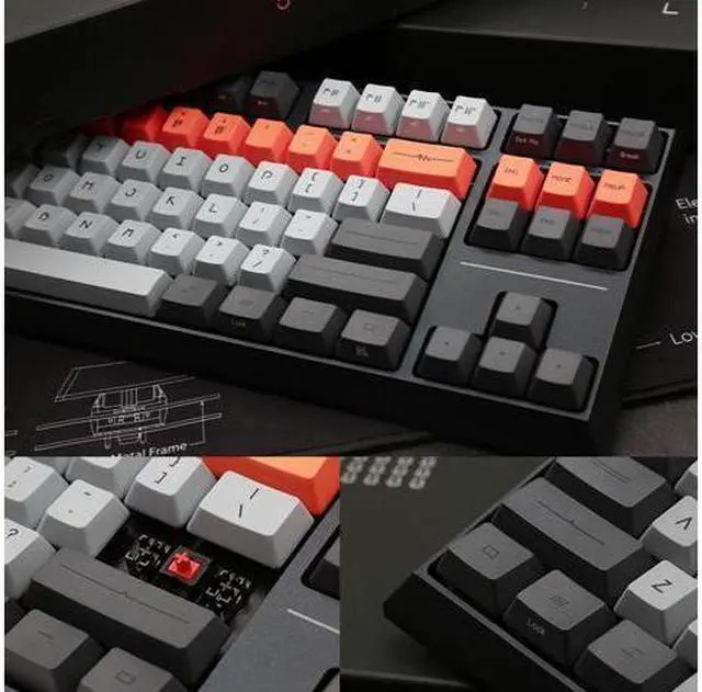 Alt view image 2 of 4 - Varmilo VCS87 wireless Bluetooth 5.0/2.4Ghz/type-c wired 87 keys three Modes Connectable Mechanical Gaming Keyboard, PBT keycaps, Cherry MX switches