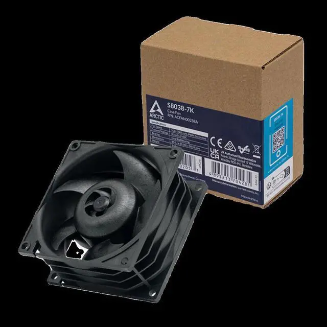 Alt view image 7 of 7 - S8038-7K 4Pin PWM 80x80x38mm DC12V 7000rpm(MAX) 80mm Fan, Case Fan for ARCTIC S8038