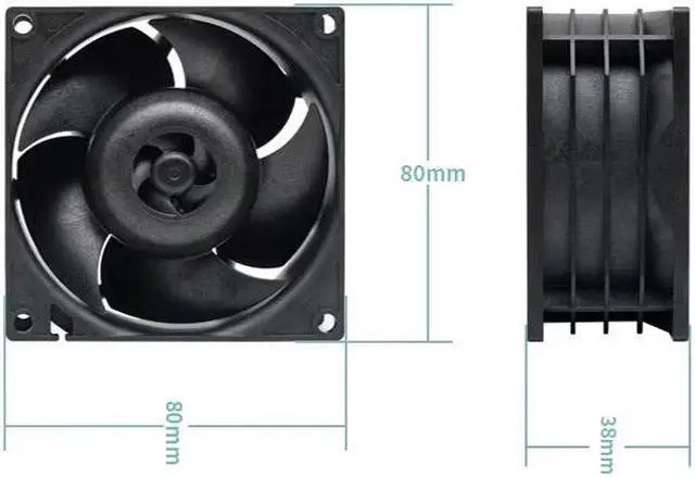 Alt view image 6 of 7 - S8038-7K 4Pin PWM 80x80x38mm DC12V 7000rpm(MAX) 80mm Fan, Case Fan for ARCTIC S8038