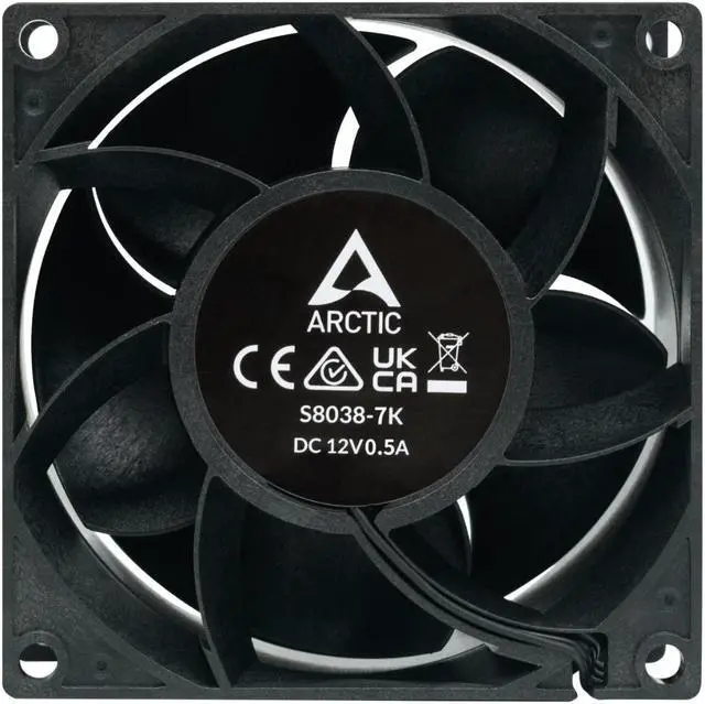 Alt view image 5 of 7 - S8038-7K 4Pin PWM 80x80x38mm DC12V 7000rpm(MAX) 80mm Fan, Case Fan for ARCTIC S8038
