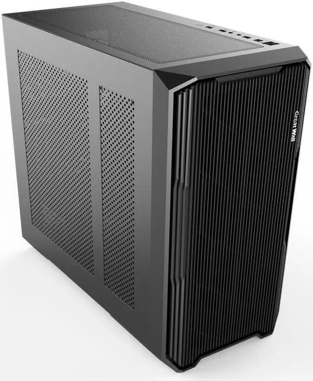 Alt view image 2 of 7 - CORN KM7B Micro ATX/ATX/E-ATX Full Tower Computer Case, 13*HDD Drive Bays NAS Server Computer Case, Support 360/280 Liquid Cooling, Magnetic Front Panel