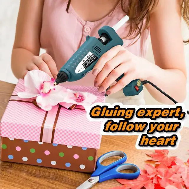 Alt view image 3 of 7 - Hot Glue Gun, Hot Glue Gun Kit Includes 100 Watt Hot Glue Gun Full Size Supplied with 30 Hot Glue Sticks