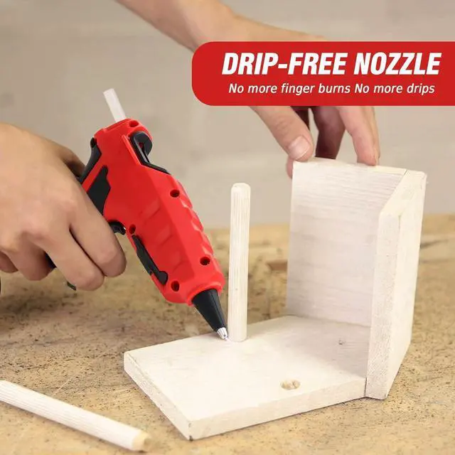 Alt view image 4 of 7 - Cordless Hot Glue Gun for Milwaukee 18V M18 Battery, Hot Glue Gun Kit for Milwaukee Tools in Crafting, Wood, PVC, Glass, Home Repair with 30 Pcs 0.27 * 5.9 inch Hot Glue Sticks (Battery Not Included)