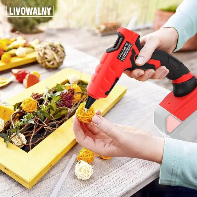 Alt view image 5 of 7 - Cordless Hot Glue Gun for Milwaukee 18V M18 Battery, Hot Glue Gun Kit for Milwaukee Tools in Crafting, Wood, PVC, Glass, Home Repair with 30 Pcs 0.27 * 5.9 inch Hot Glue Sticks (Battery Not Included)