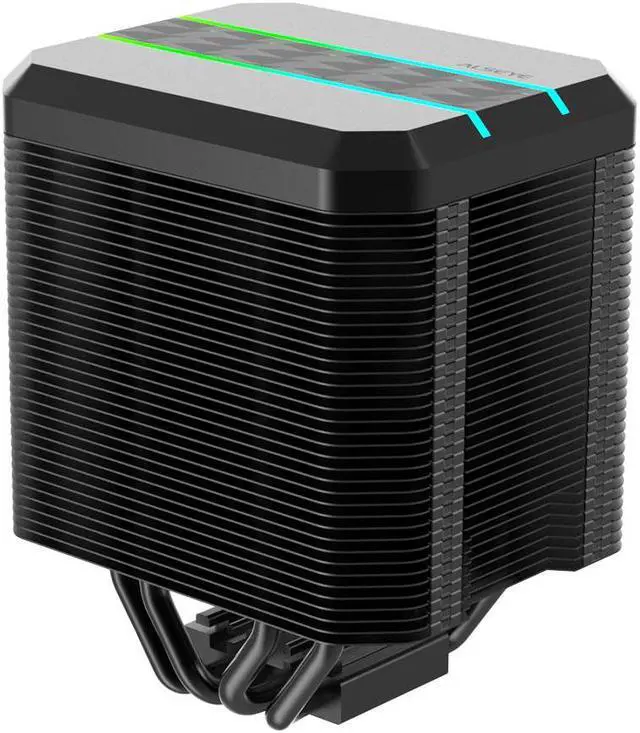 Main image of ALSEYE M90 CPU Cooler, Hidden Fan Designed Dual Tower Air-Cooled CPU Cooler with ARGB Light Effect Cover Compatible with Both Intel and AMD Platform, LGA1700 Supported (M90 Black)
