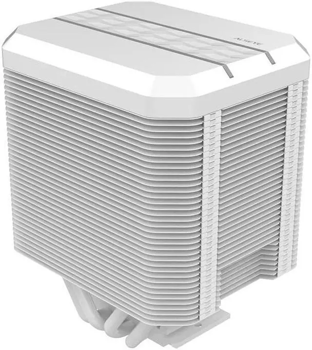 Alt view image 3 of 7 - ALSEYE M90 CPU Cooler, Hidden Fan Designed Dual Tower Air-Cooled CPU Cooler with ARGB Light Effect Cover Compatible with Both Intel and AMD Platform, LGA1700 Supported (M90 White)