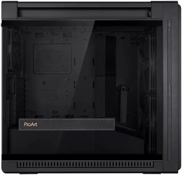 Alt view image 3 of 7 - ProArt PA602 E-ATX computer case, 420 mm radiator support, one 140 mm and two 200mm pre-installed system fans, front panel IR dust indicator, power lock latch, tool-less PCIe mounting, USB 20Gbps
