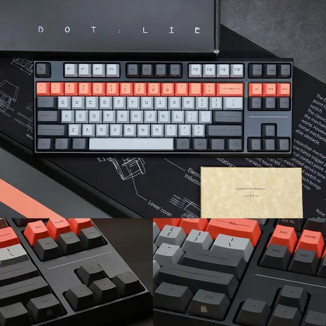 Alt view image 4 of 7 - CORN Bluetooth/2.4G/Wired Mechanical Gaming Keyboard, 87 Keys Hot Swappable Mechanical Keyboard with PBT keycaps, Cherry MX Red Switches