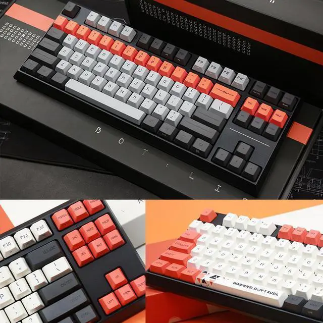 Alt view image 5 of 7 - CORN Bluetooth/2.4G/Wired Mechanical Gaming Keyboard, 87 Keys Hot Swappable Mechanical Keyboard with PBT keycaps, Cherry MX Red Switches