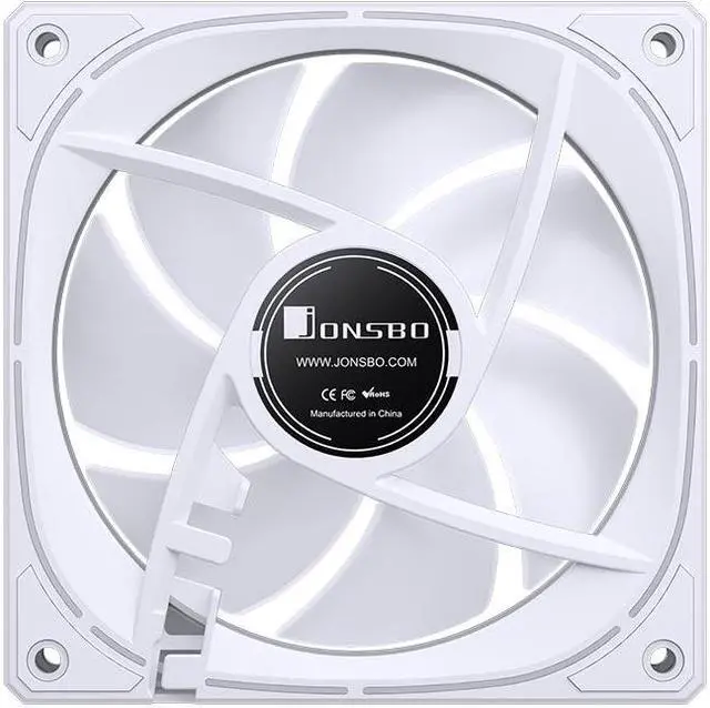 Alt view image 6 of 7 - FR-505WR 120 Fan PWM 3 Pin 5V ARGB Case Fan, Mirror Design 120*120*25mm, Side Lighting, FR505 White Reversed