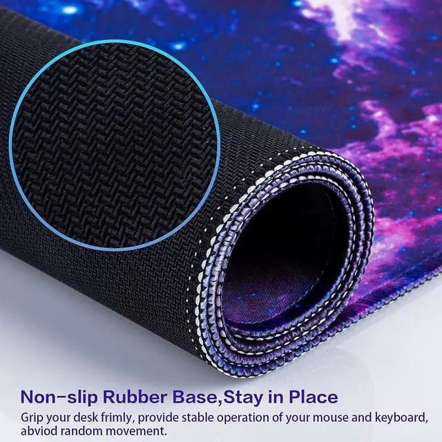 Alt view image 3 of 5 - Gaming Mouse Pad, Large Mouse Pad for Desk, 31.5 X 11.8 Inch Mouse Pad for Home Office Gaming Work-Blue Galaxy