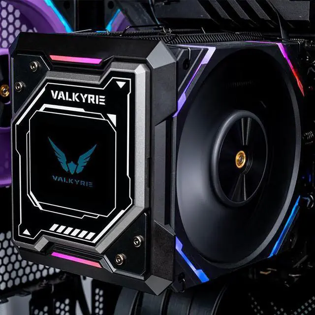 Alt view image 2 of 7 - R125 LOKI VK CPU Air Cooling Radiator, Welded 7 Heat Pipe Pure Copper Base, 2.4-Inch IPS Detachable Digital Display, TDP 245W, ARGB Fan,Support Intel 115X/1200/1700/20XX , AMD AM4/AM5(Black)