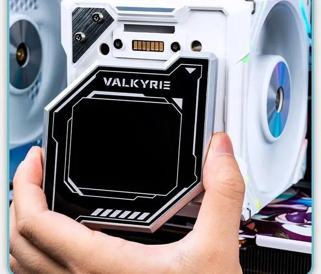Alt view image 3 of 7 - R125 LOKI VK CPU Air Cooling Radiator, Welded 7 Heat Pipe Pure Copper Base, 2.4-Inch IPS Detachable Digital Display, TDP 245W, ARGB Fan,Support Intel 115X/1200/1700/20XX , AMD AM4/AM5(White)