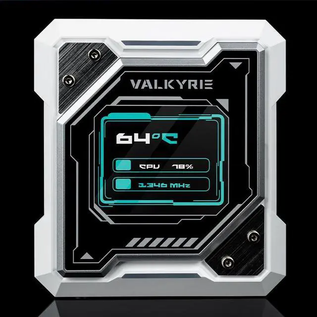 Alt view image 4 of 7 - R125 LOKI VK CPU Air Cooling Radiator, Welded 7 Heat Pipe Pure Copper Base, 2.4-Inch IPS Detachable Digital Display, TDP 245W, ARGB Fan,Support Intel 115X/1200/1700/20XX , AMD AM4/AM5(White)
