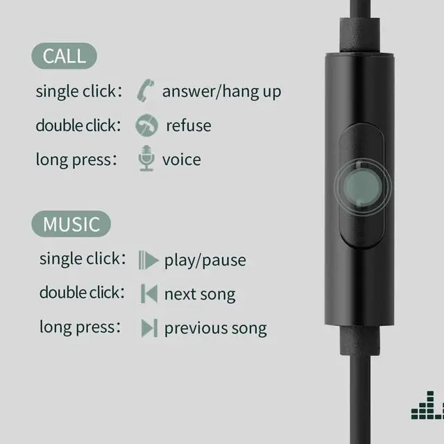 Alt view image 3 of 7 - In Ear Monitors HZSOUND Bell Rhyme Wired Earphones,15mm Driver Unit HiFi Earbuds with Clear Sound Headset,HiFi Bass Noise-Isolating Headphone for Music,Game,Sport,Audiophile(With Mic)