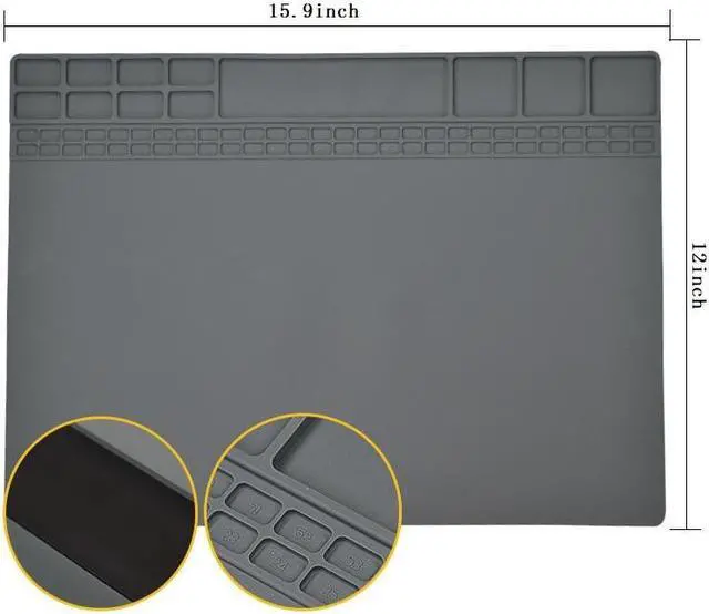 Alt view image 7 of 7 - 23 in 1 Anti-Static Mat ESD Safe for Electronic Includes ESD Wristband, Grounding Wire, and Professional Electronics Opening Pry Tool Repair Kit