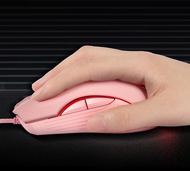 Alt view image 7 of 7 - CORN Ergonomic Design,Cool Exterior 2400DPI USB LED Wired Gaming Mouse Slient For Office And Game - Pink Cat Mice
