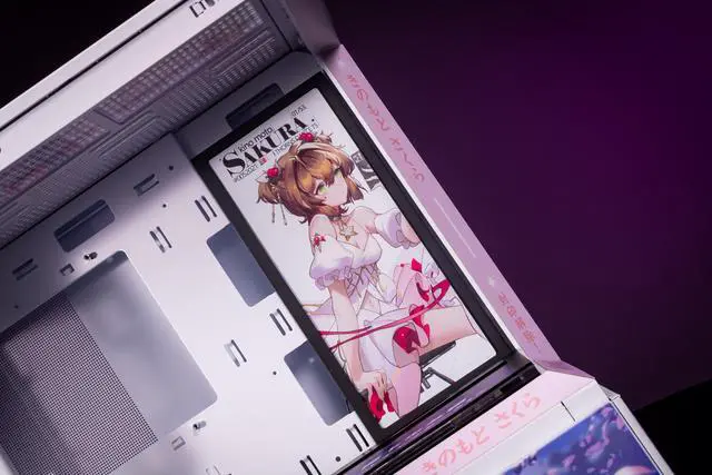 Alt view image 5 of 7 - CORN Bauhaus Micro-ATX ITX Cpmputer Case, 6 Sides + 2 Light Panels Could Be Customized with HD Images(Cardcaptor Sakura)