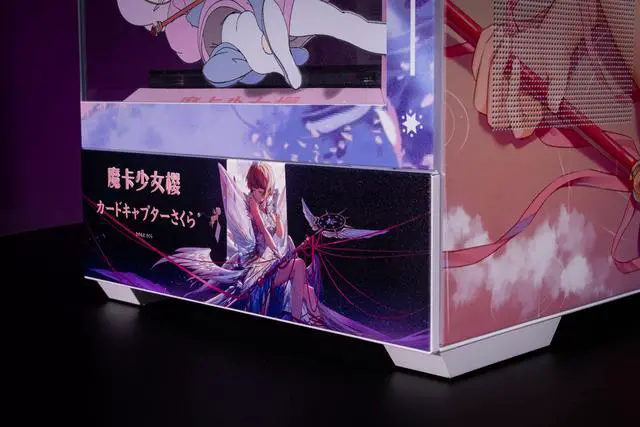 Alt view image 3 of 7 - CORN Bauhaus Micro-ATX ITX Cpmputer Case, 6 Sides + 2 Light Panels Could Be Customized with HD Images(Cardcaptor Sakura)