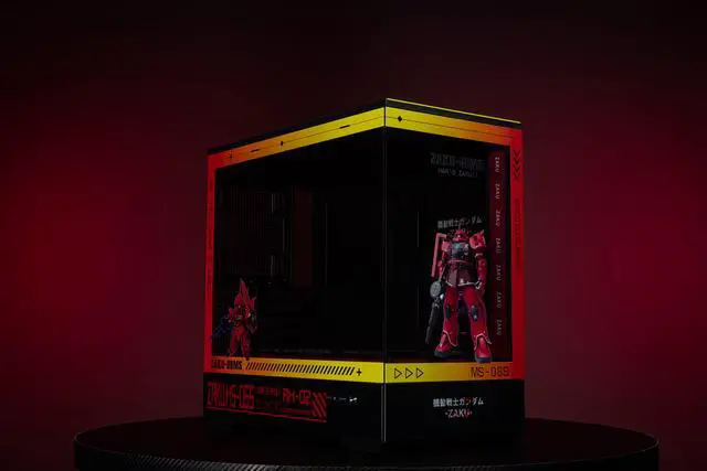 Main image of CORN Bauhaus Micro-ATX ITX Cpmputer Case, 6 Sides + 2 Light Panels Could Be Customized with HD Images(Gundam ZAKU M5-065)