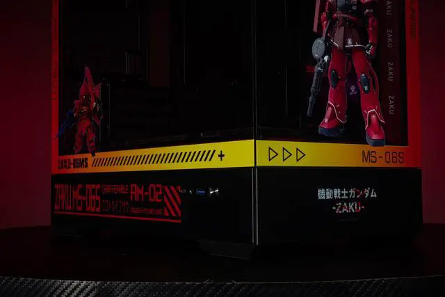 Alt view image 3 of 7 - CORN Bauhaus Micro-ATX ITX Cpmputer Case, 6 Sides + 2 Light Panels Could Be Customized with HD Images(Gundam ZAKU M5-065)