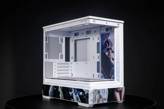 Alt view image 4 of 7 - CORN Bauhaus Micro-ATX ITX Cpmputer Case, 6 Sides + 2 Light Panels Could Be Customized with HD Images(GhostBlade)