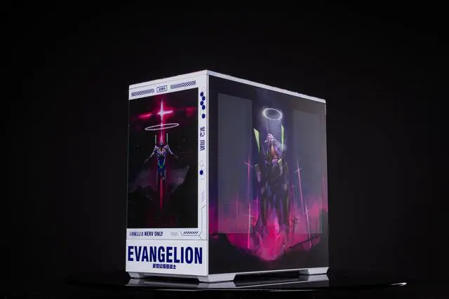 Alt view image 3 of 7 - CORN Bauhaus Micro-ATX ITX EVA Cpmputer Case, 6 Sides + 2 Light Panels Could Be Customized with HD Images(Evangelion)