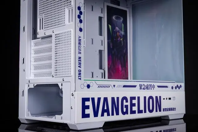 Alt view image 6 of 7 - CORN Bauhaus Micro-ATX ITX EVA Cpmputer Case, 6 Sides + 2 Light Panels Could Be Customized with HD Images(Evangelion)