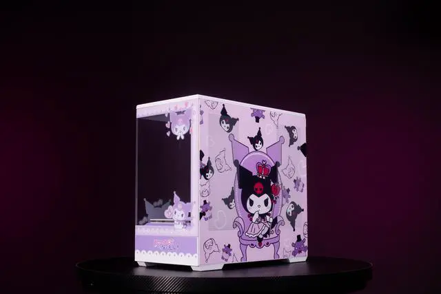 Alt view image 3 of 7 - CORN Bauhaus Micro-ATX ITX Cpmputer Case, 6 Sides + 2 Light Panels Could Be Customized with HD Images(Kuromi)