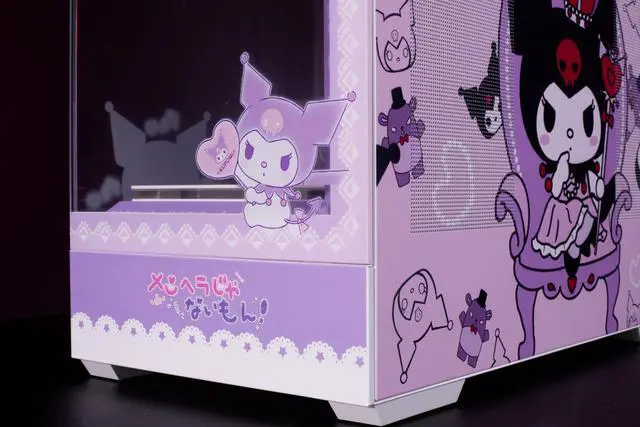 Alt view image 4 of 7 - CORN Bauhaus Micro-ATX ITX Cpmputer Case, 6 Sides + 2 Light Panels Could Be Customized with HD Images(Kuromi)