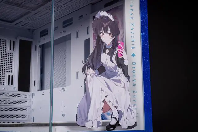 Alt view image 3 of 7 - CORN Bauhaus Micro-ATX ITX Cpmputer Case, 6 Sides + 2 Light Panels Could Be Customized with HD Images(Honkai Impact 3rd - Bronya Zaychik)
