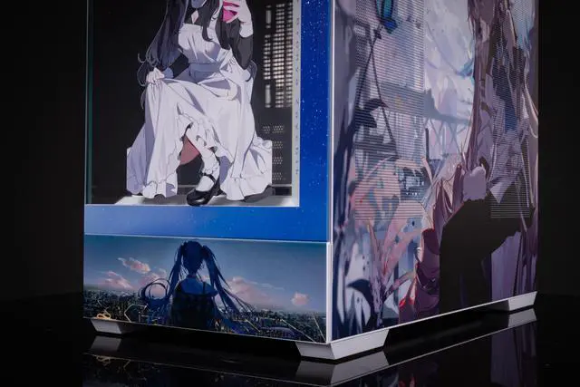 Alt view image 2 of 7 - CORN Bauhaus Micro-ATX ITX Cpmputer Case, 6 Sides + 2 Light Panels Could Be Customized with HD Images(Honkai Impact 3rd - Bronya Zaychik)