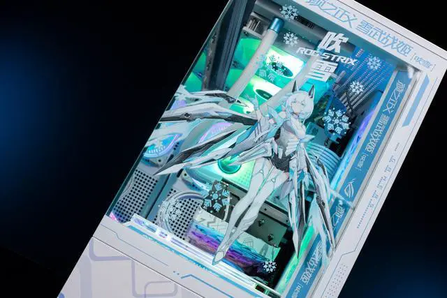 Alt view image 4 of 7 - CORN Bauhaus Micro-ATX ITX Cpmputer Case, 6 Sides + 2 Light Panels Could Be Customized with HD Images(ROG Se7en)
