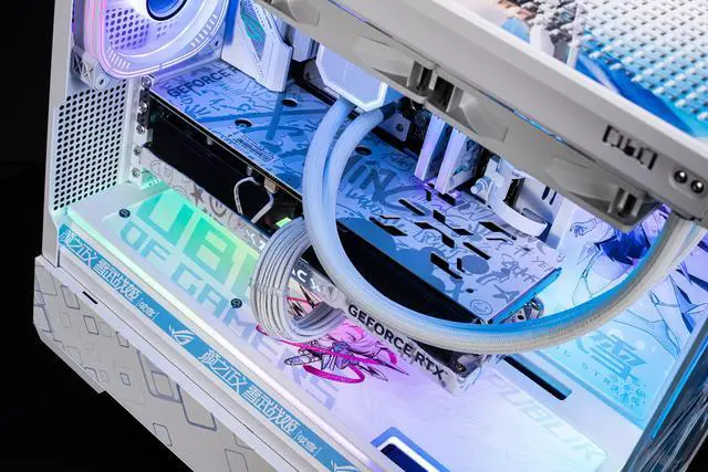 Alt view image 6 of 7 - CORN Bauhaus Micro-ATX ITX Cpmputer Case, 6 Sides + 2 Light Panels Could Be Customized with HD Images(ROG Se7en)