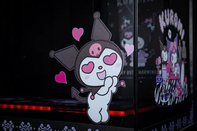 Alt view image 4 of 7 - CORN Bauhaus Micro-ATX ITX Cpmputer Case, 6 Sides + 2 Light Panels Could Be Customized with HD Images(Kuromi Black)