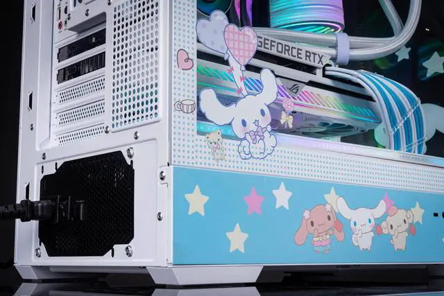 Alt view image 5 of 7 - CORN Bauhaus Micro-ATX ITX Cpmputer Case, 6 Sides + 2 Light Panels Could Be Customized with HD Images(Cinnamoroll)
